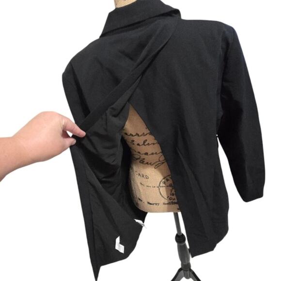 ELOQUII  Black Blazer Jacket Oversized Double Breasted Career Business Coat 18 - Picture 3 of 7